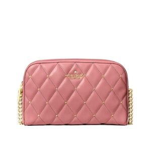 Kate Spade Carey Chain Crossbody Camera Bag Quilted Studded Gold Chain